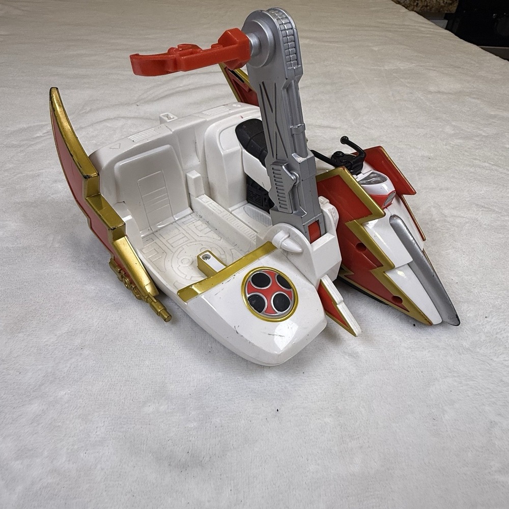 Power Rangers Wild Force Rider Vehicle Bandai 2002 Red White Gold Incomplete - Picture 2 of 5
